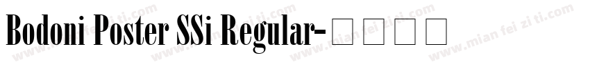 Bodoni Poster SSi Regular字体转换